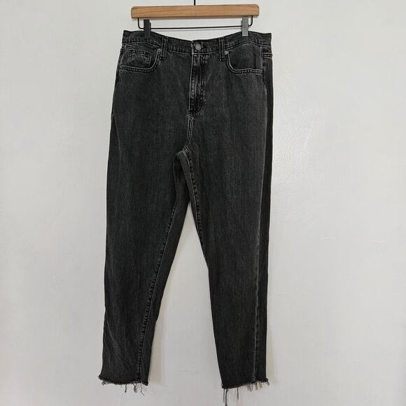 Universal Thread Boyfriend‎ Jeans 10/30 Black Wash Raw Hem - Picture 1 of 6